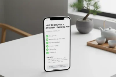 how to choose a Japanese learning app – practical checklist